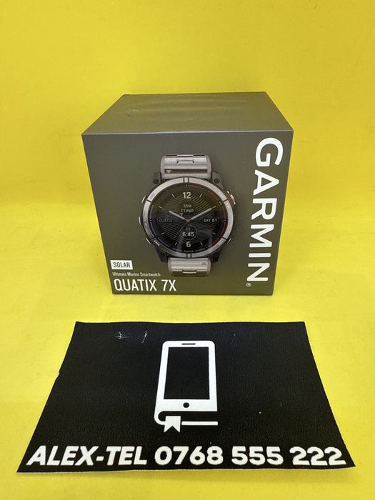 Alex-TEL® Garmin Quatix 7x Solar Titanium Sigilat Nou