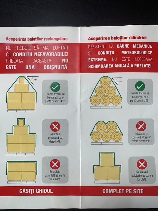 PRELATA PROTECTIE BALOTI=7.6x12.5m=760lei; 9.8x12.5m=865; NU TRECE APA