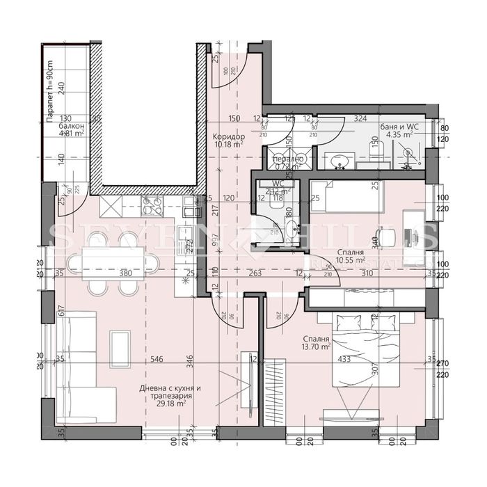 Продава се Тристаен апартамент в Пловдив, Христо Смирненски - 109 кв.м за 999 €/кв.м - Снимка #1
