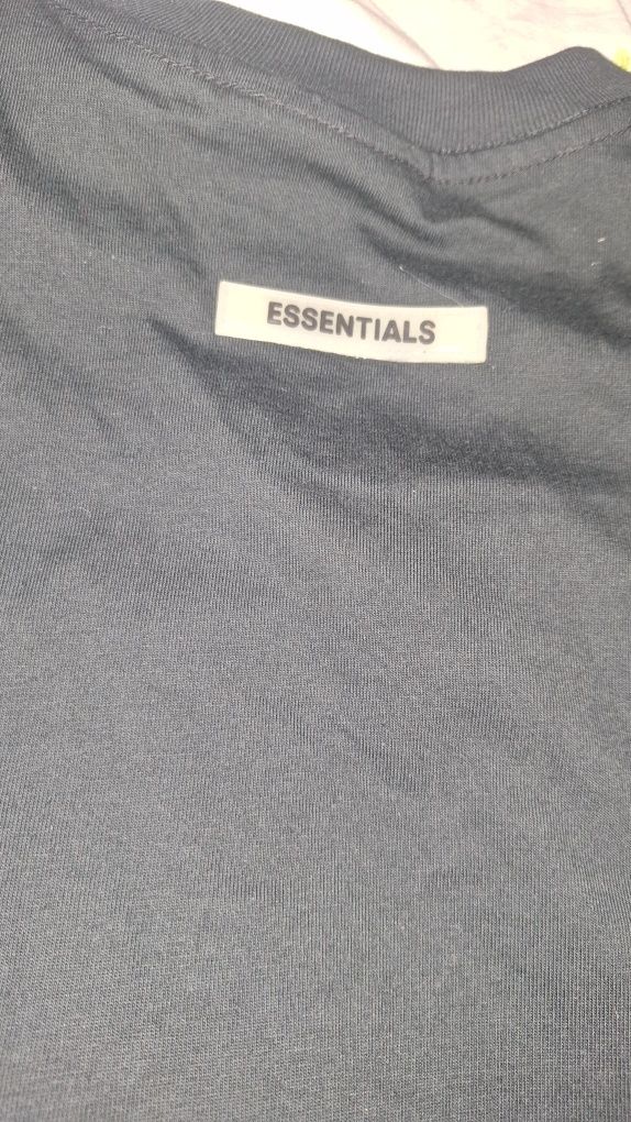 Fear Of God Essentials тениска, цвят черен