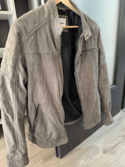 Яке - JJEROCKY JACKET - Faux leather jacket - beige