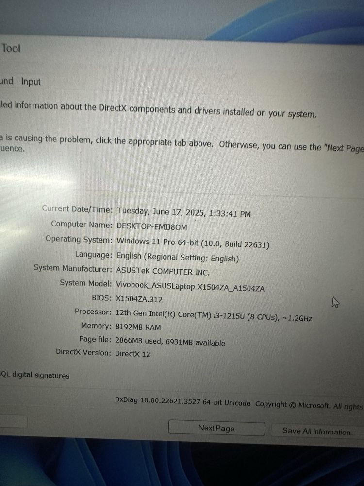 Laptop Asus X1504ZA i3 Gen12, 8GB RAM, 256GB SSD, Garanție eMAG