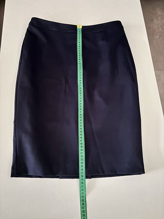 Costum femei de stofa, bleumarin, captusit, sacou si fusta