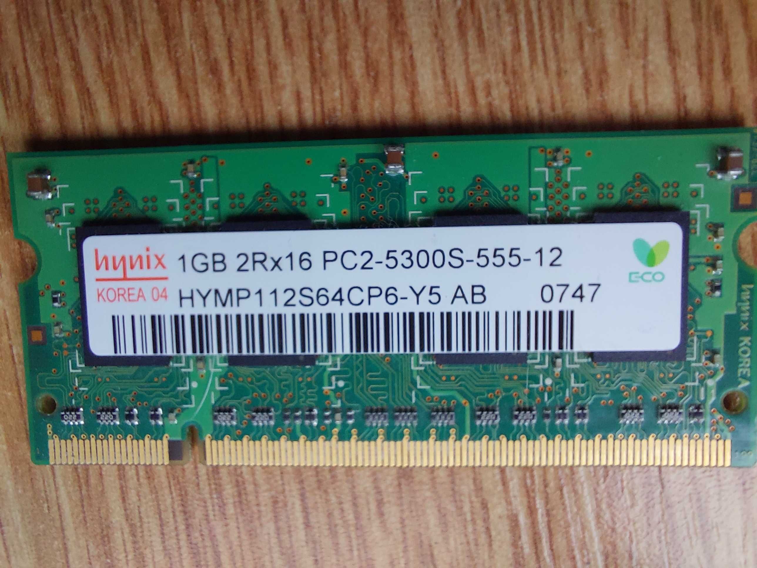 Memorie ram laptop Hynix 1GB DDR2-667 PC2-5300S