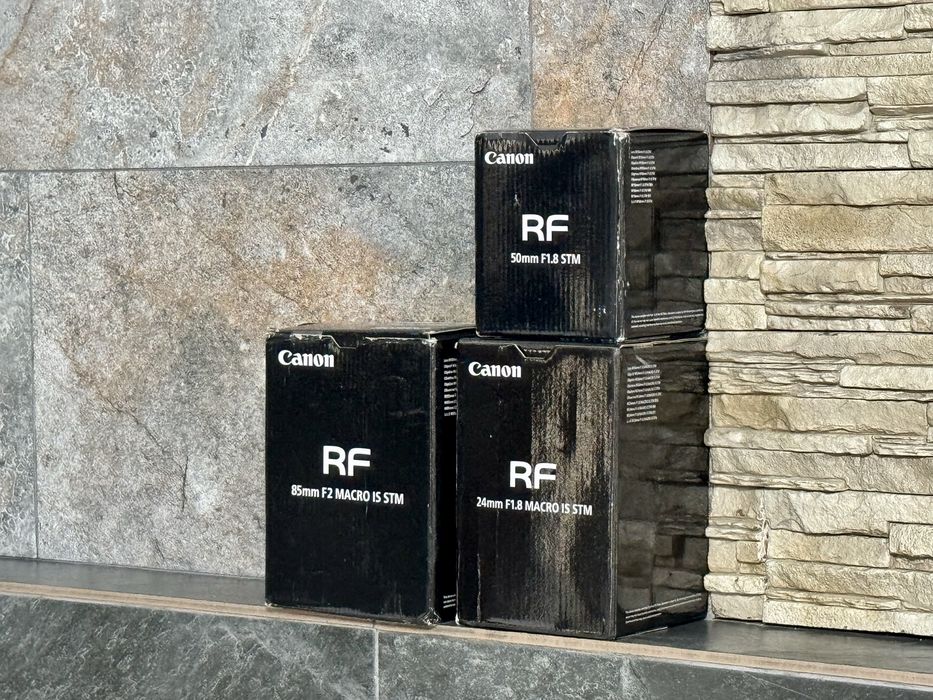 Obiectiv Canon RF 85mm F2 Macro/ 24mm F1.8/ 50mm F1.8/ Noi, 0 Cadre