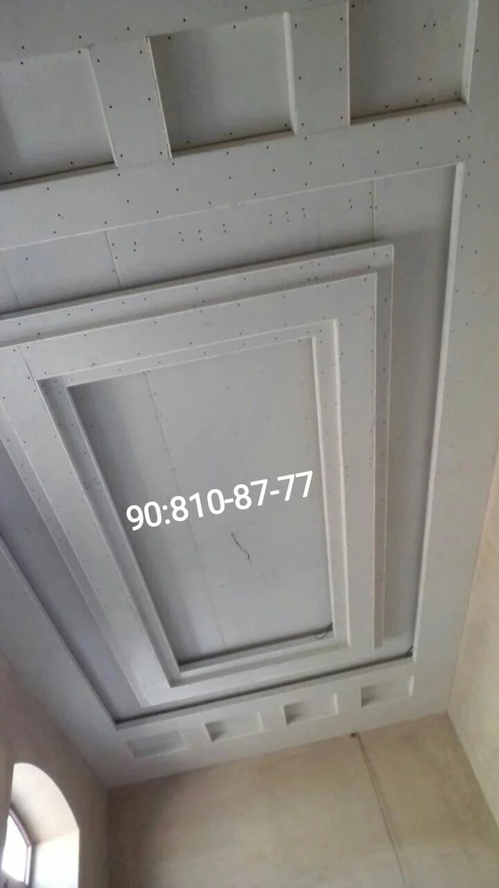 Gipsokarton potolok devor ishlarini sifatliy qilamiza