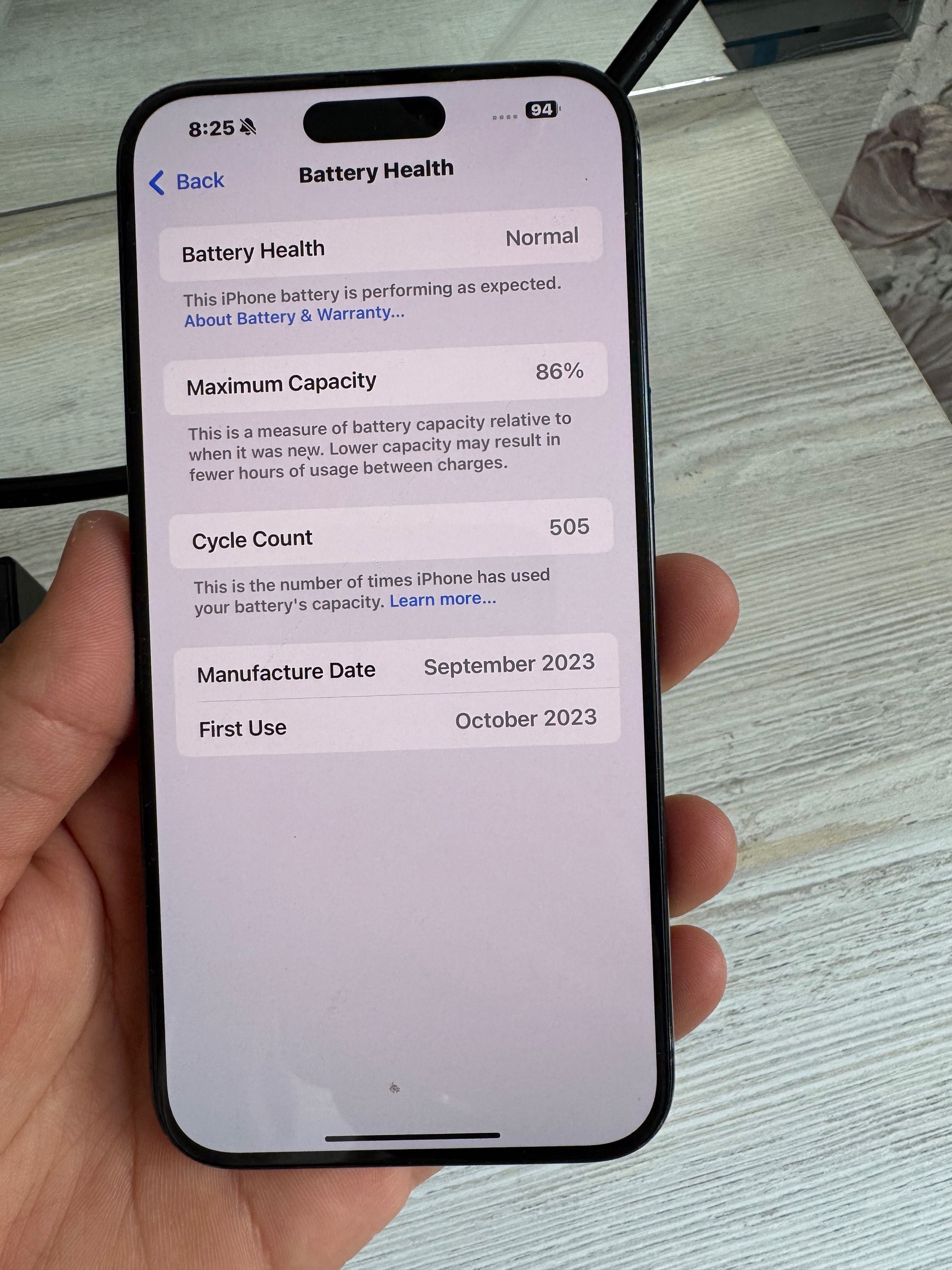 iPhone 15 pro max 86% 256gb blue (без IMEI)