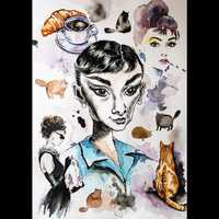 Pictura/Caricatura - Audrey Hepburn
