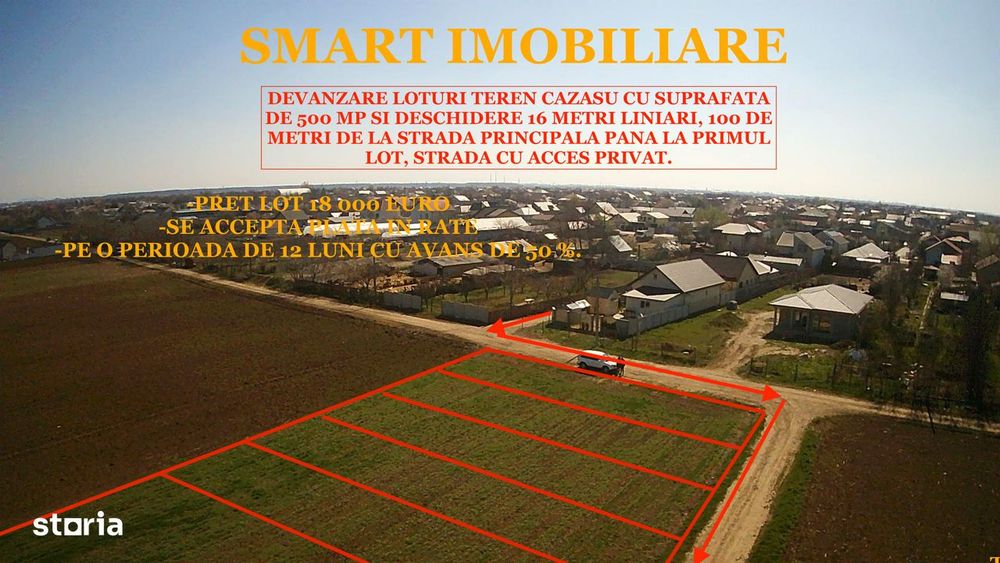 De vânzare loturi cazasu 500 mp