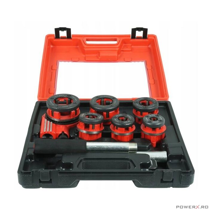 Trusa filetat tevi 1/4", 3/8", 1/2", 3/4", 1", 1-1/4", 6 piese, Verke