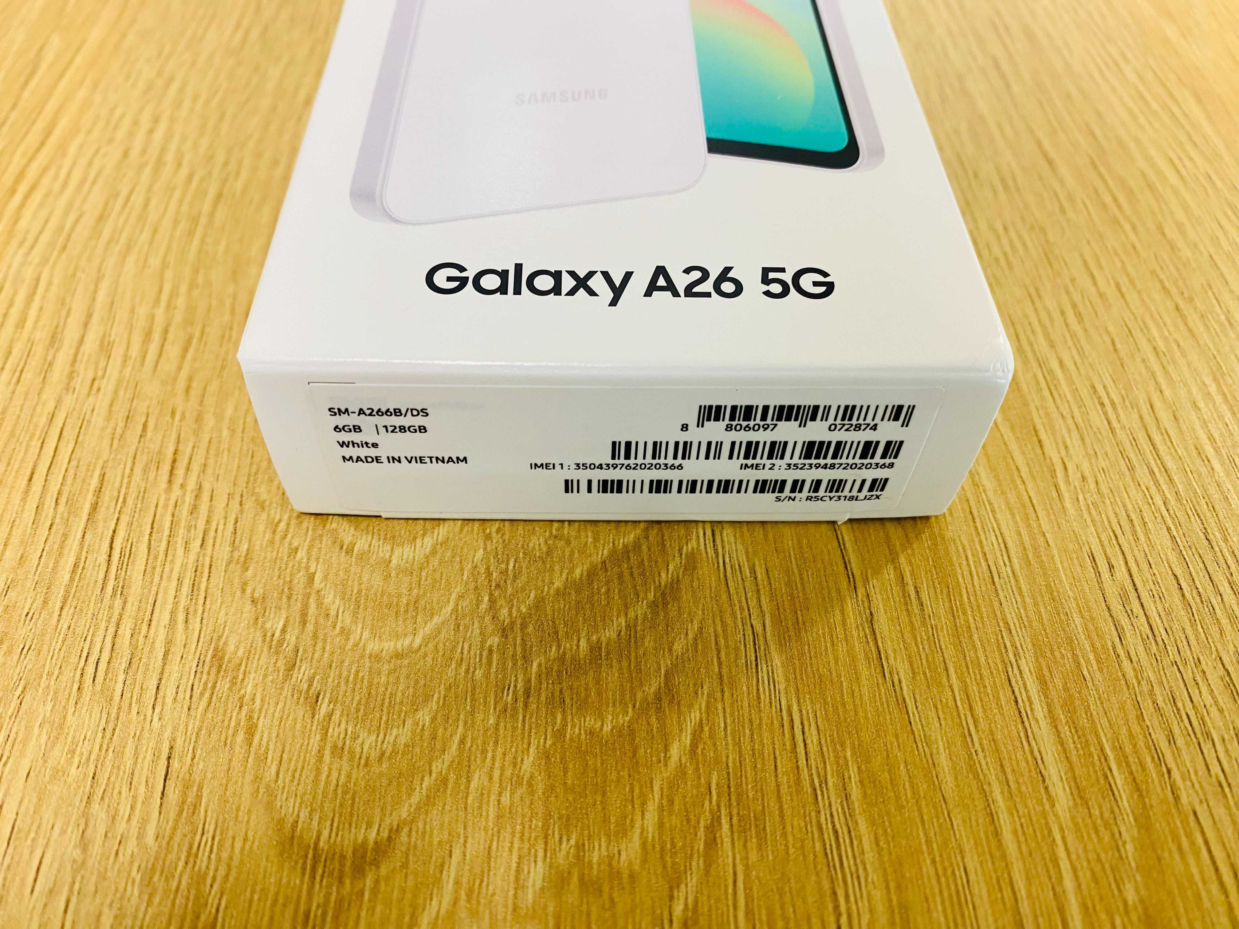 ЧИСТО НОВ !!!  Samsung Galaxy A26, 6GB RAM, 128GB, 5G, White