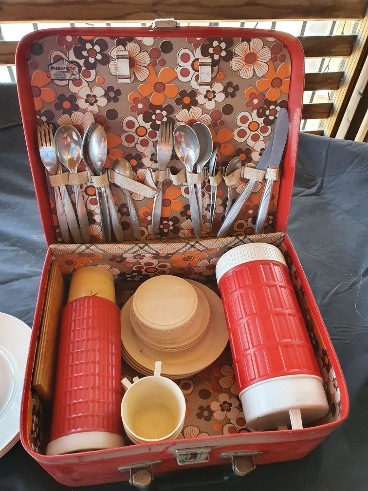 Vand set Picnic vintage + geanta transport