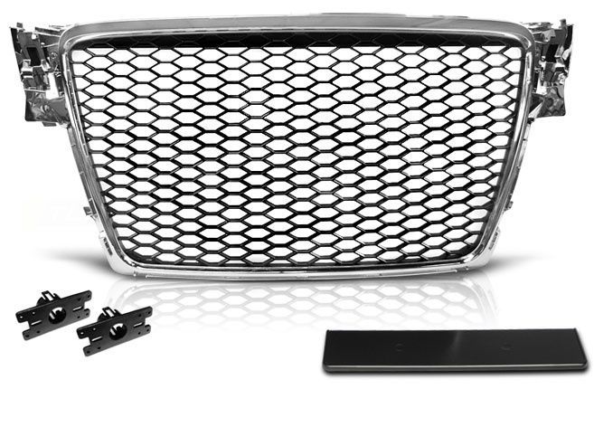 Grila RS look AUDI A4 B8 2008-2011 - finisaj negru crom