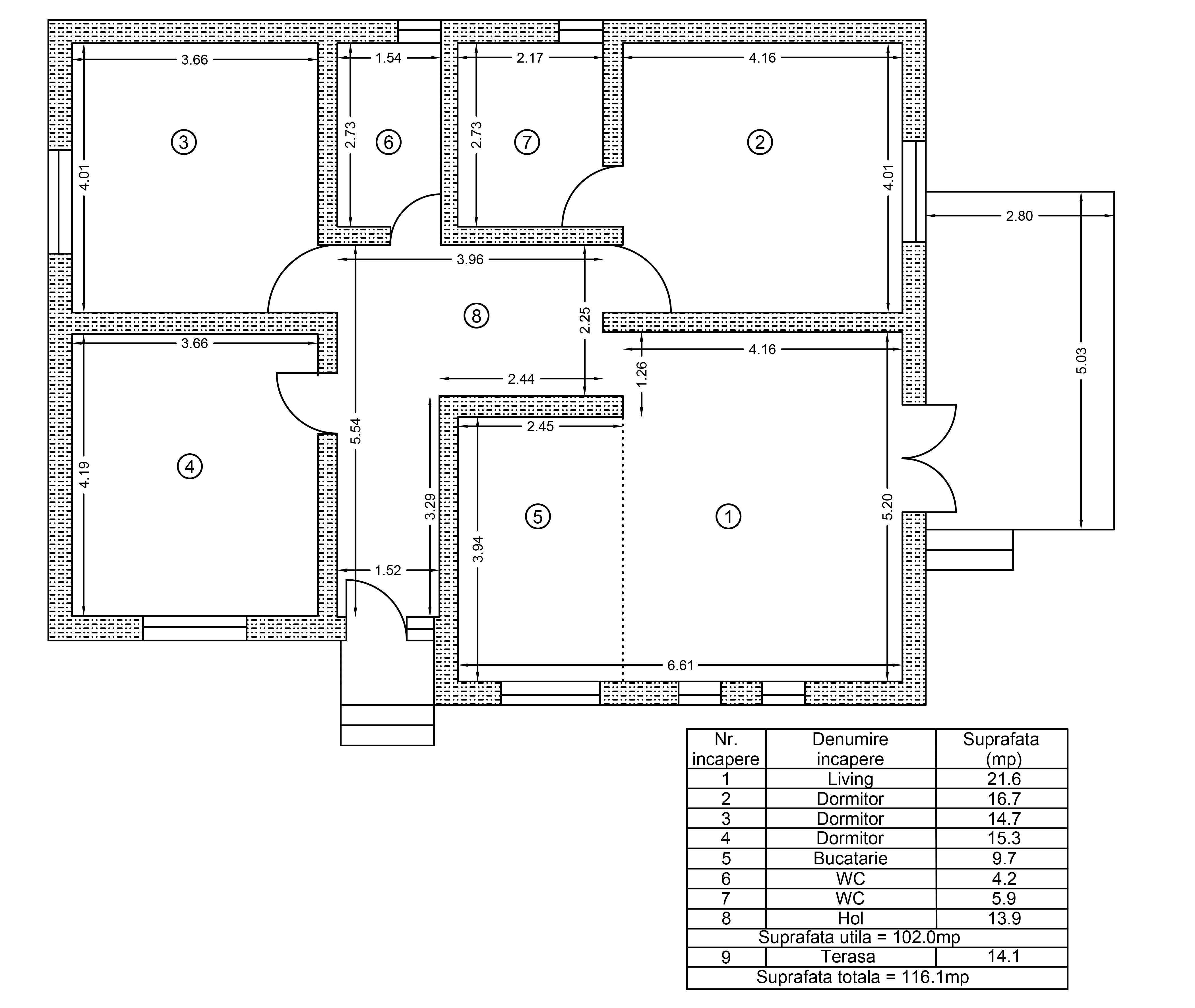 Vila 4 camere Balotesti + teren 500mp - particular