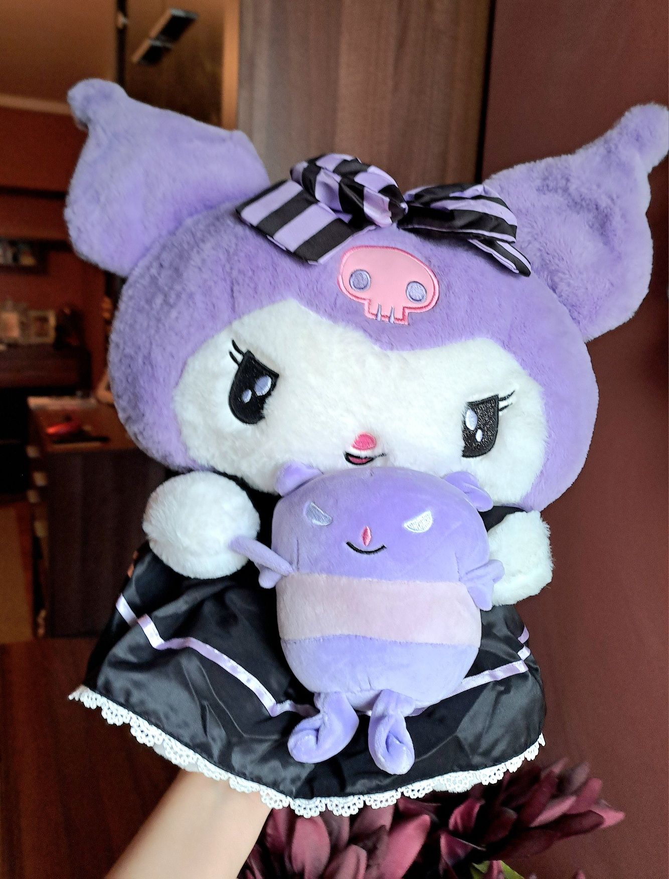 Kuromi mov 50cm pluș mare Kuromi sanrio