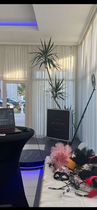 Platforma 360 completa + masa cocktail + masina de fum profesionala