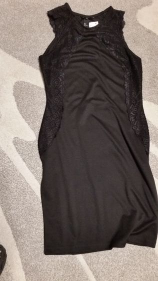 Rochie neagra cu dantela, marimea M, H&M, noua