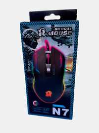 Проводная игровая мышь N7 с RGB подсветкой акция на UZUM!