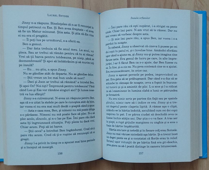Insula orfanilor , Laurel Snyder , Nou-nouță
