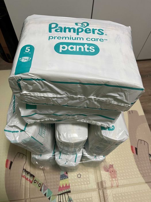 Pampers PANTS Premium Care 5  - 8 пакета по 34 броя.