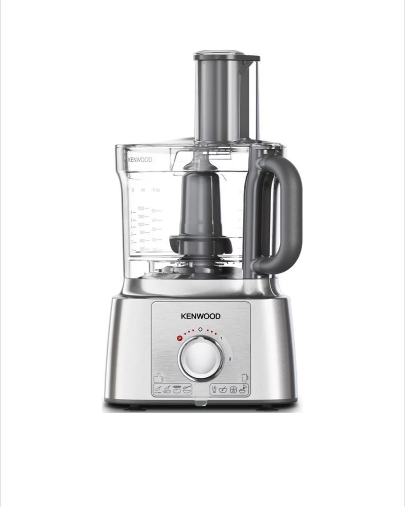 Robot de bucatarie, Kenwood 1000W, 2 viteze, Argintiu/Transparent Nou