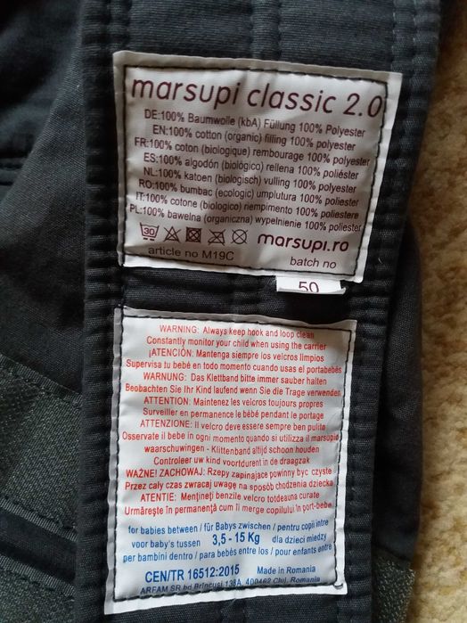 Marsupiu de la 3.5 până la 15kg