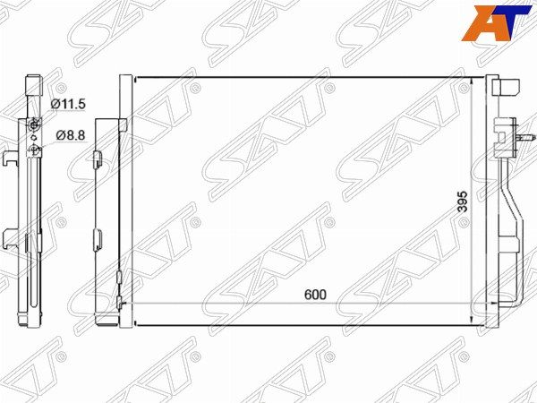 Радиатор кондиционера Chevrolet Aveo