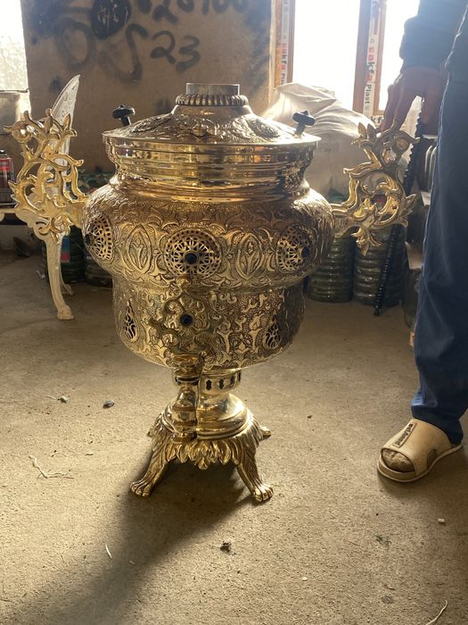 Самовар с чеканкой 60л