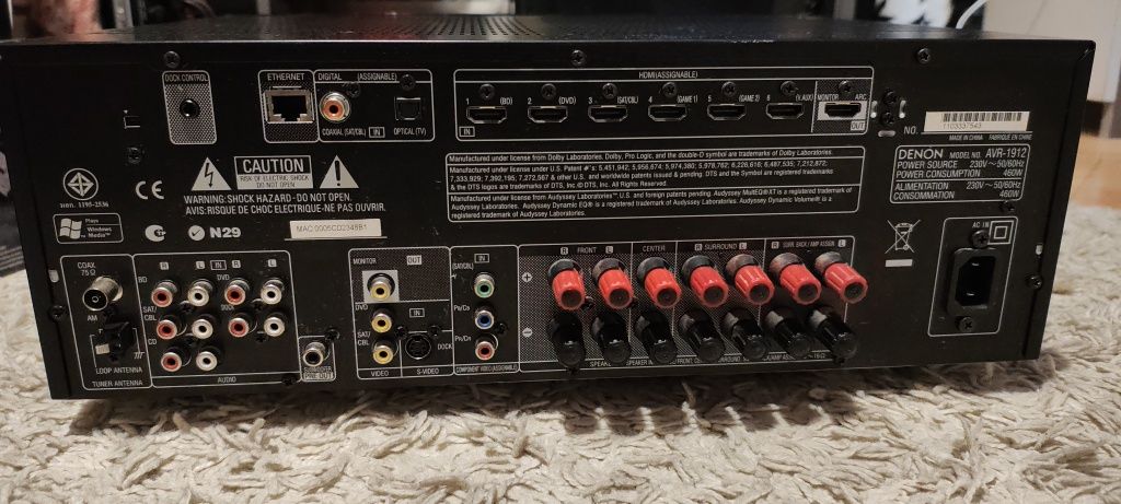 Vând network receiver amplificator Denon AVR 1912