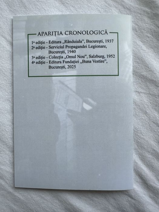 Brosura Suflet si Gand Legionar, Ion Veverca