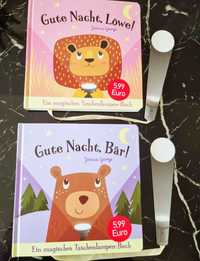 SET 2 limba germana 3+ Cartea cu lanternă Gute Nacht, Bar! GERMANIA