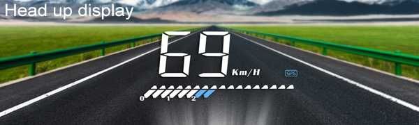 Автомобилен Head Up дисплей OBD2 GPS 12/ 24 V