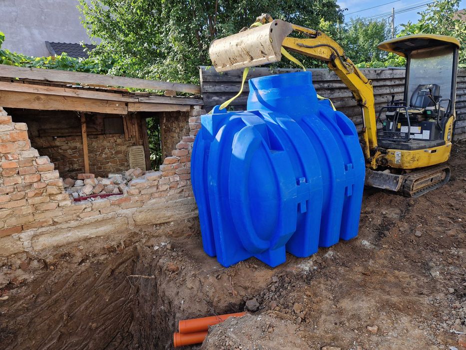 Miniexcavator, sapaturi, excvavari, fosa septica, sant gaz