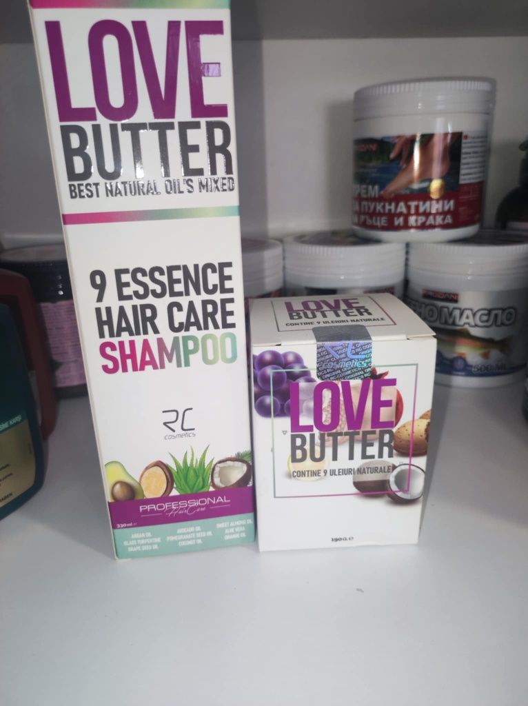 Комплект Love butter шампоан + маска - супер храна за косата с 9 масла
