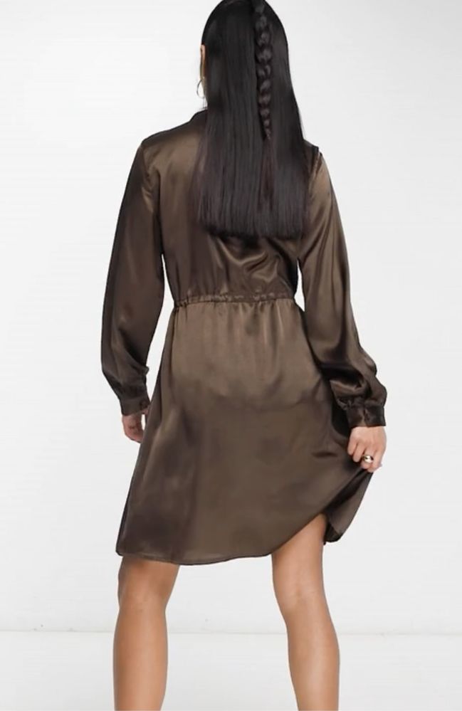 JDY KLARA Chocolate brown dress