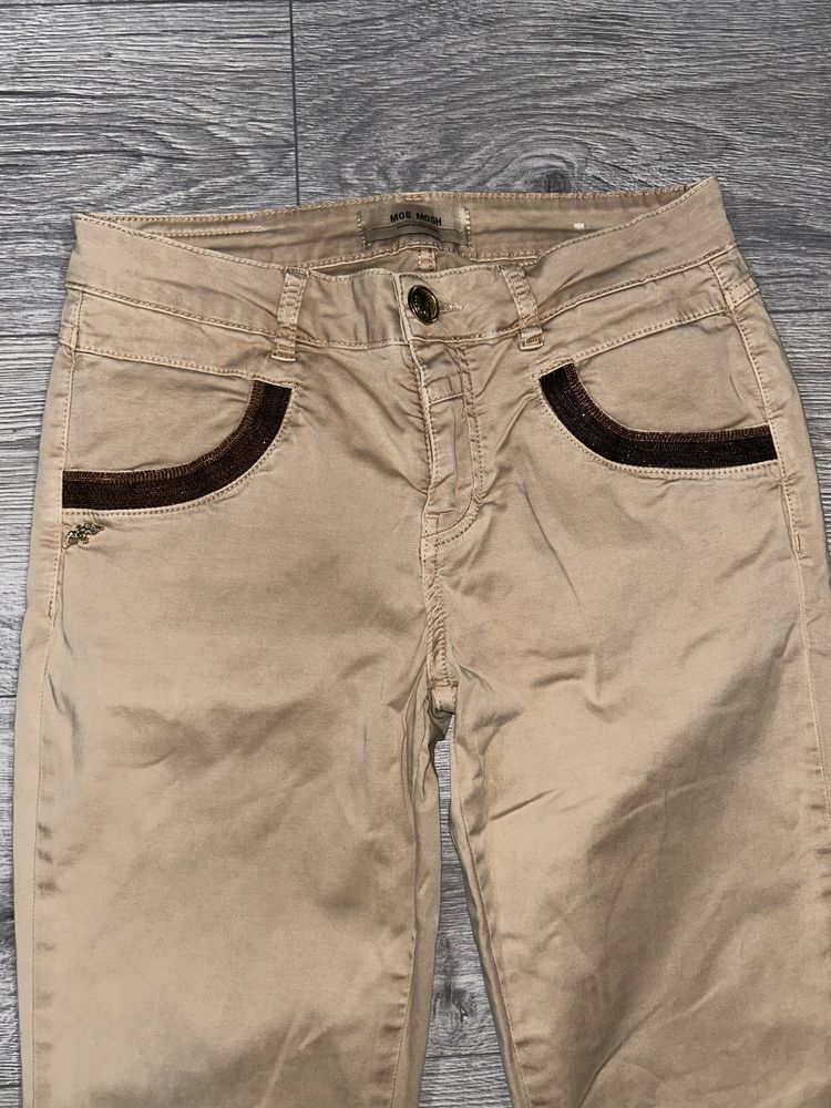 Pantaloni office bej Mos Mosh