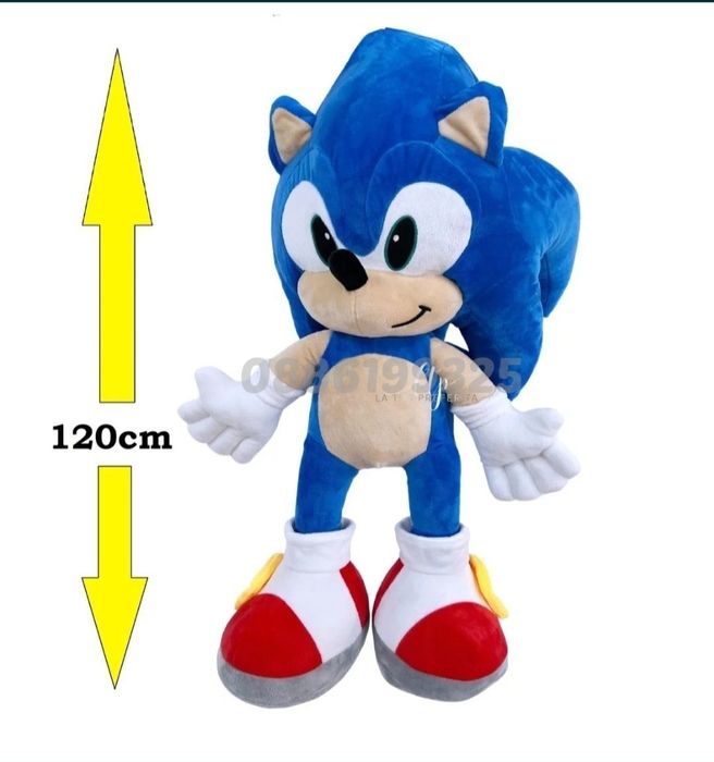 Голяма плюшена играчка Соник, 20/120см, Плюшена играчка Соник Sonic