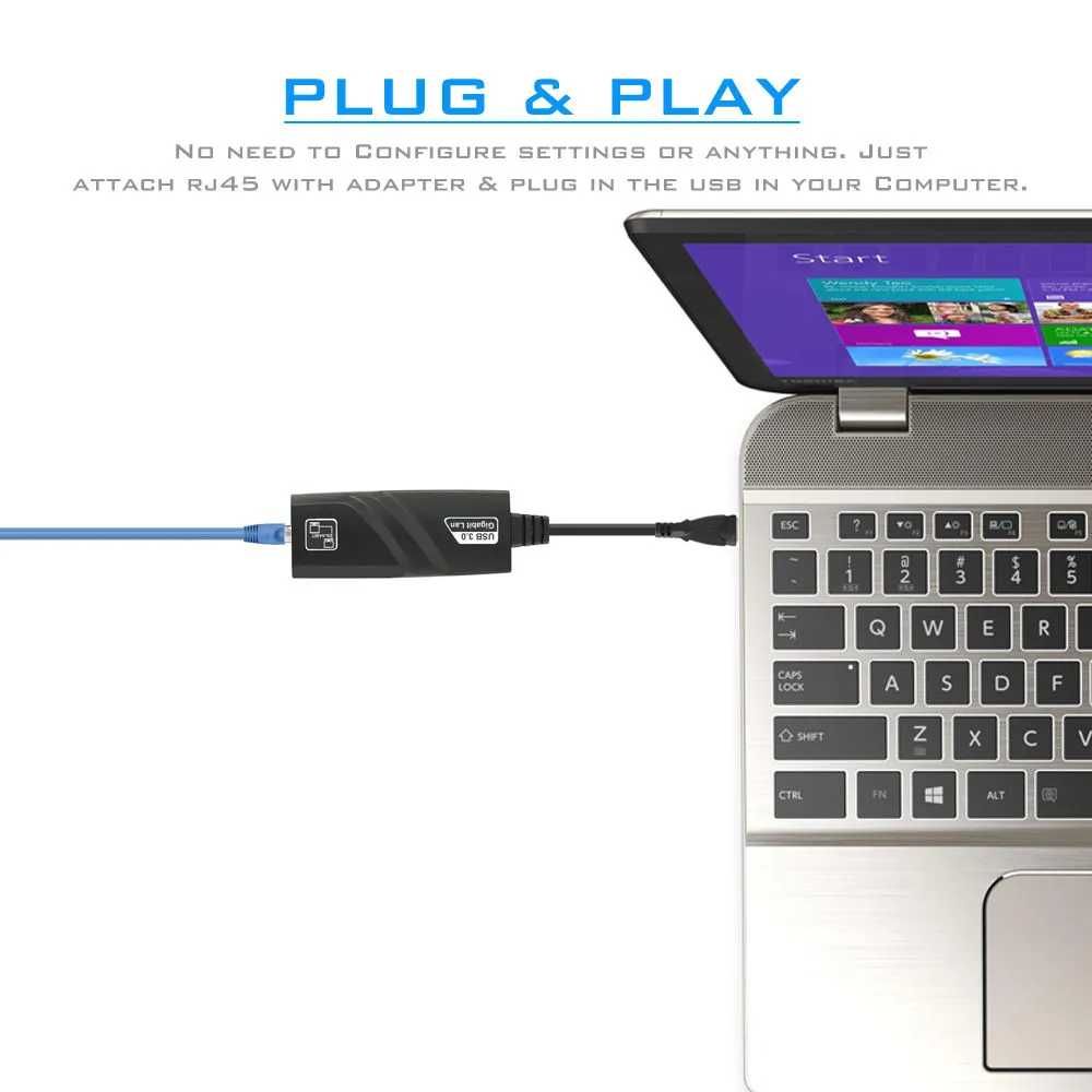 Переходник USB 3.0 - RJ45 ethernet LAN
