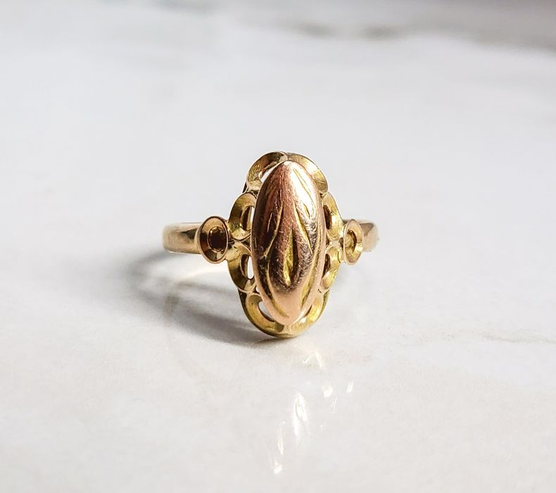 Inel vintage din aur de 14K – mărimea 60, gramaj 2,72 gr