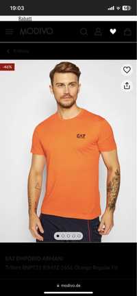 EA7 EMPORIO ARMANI T-Shirt 8NPT51 PJM9Z 1656 Orange Regular Fit
