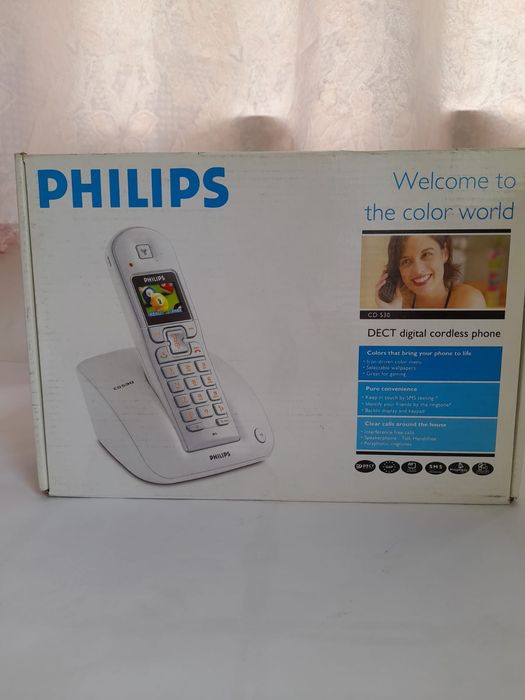 Telefon cordless/ fara fir Philips nou