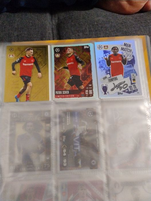 3 cartonașe rare topps match attax tcg Leverkusen bundle