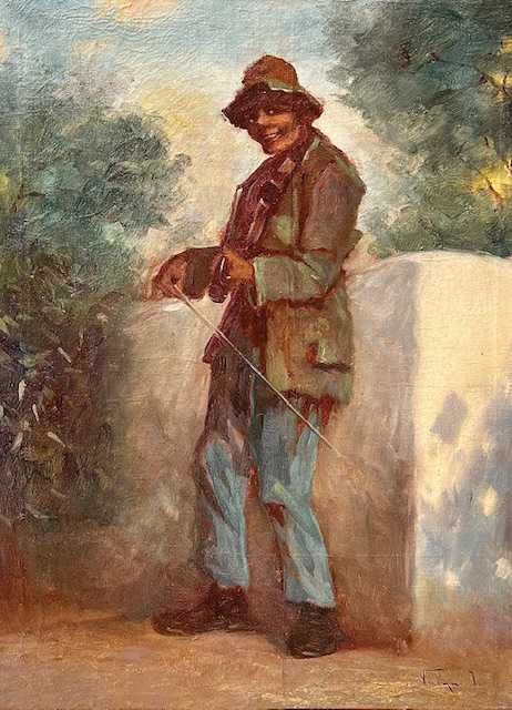 ”Violonist” Tablou F VECHI, ulei/pânză, sem VARGA Joszef, 70x50cm+R