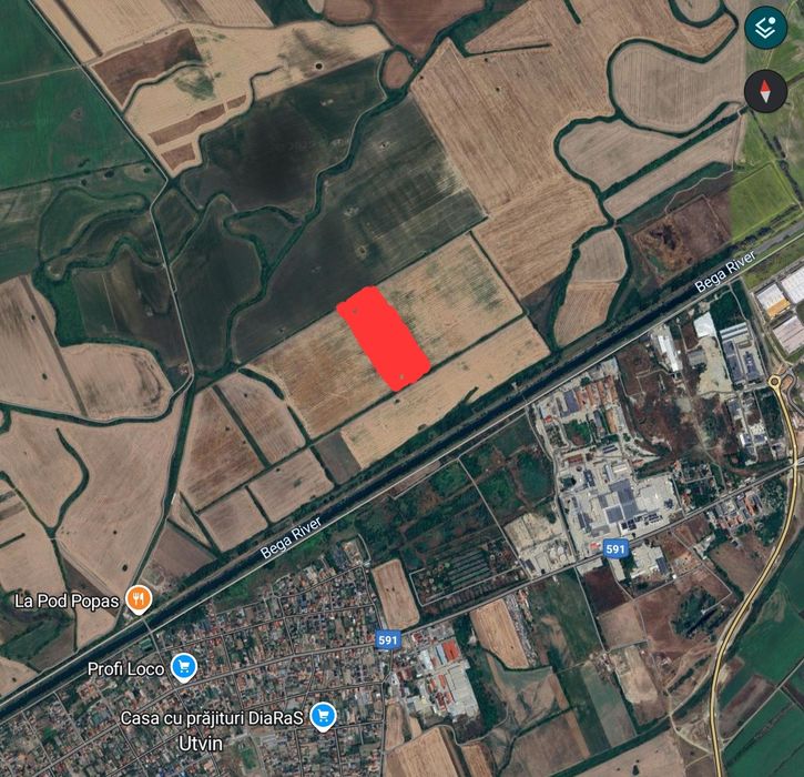 2ha teren arabil in Utvin, aproape de centura de vest