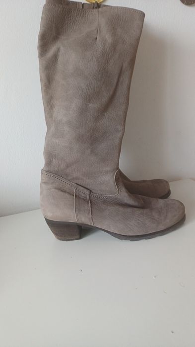Сиви ботуши Gabor  5 1/2,  39 естествена кожа