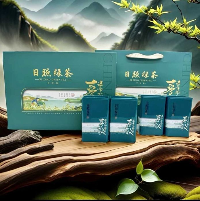 Китайский зелёный чай Шичжао Люй Ча в подарочном каробке