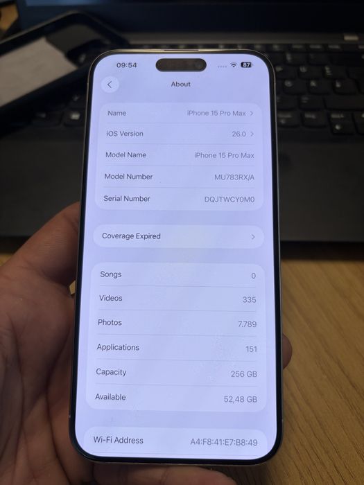 Iphone 15 pro max 256 gb