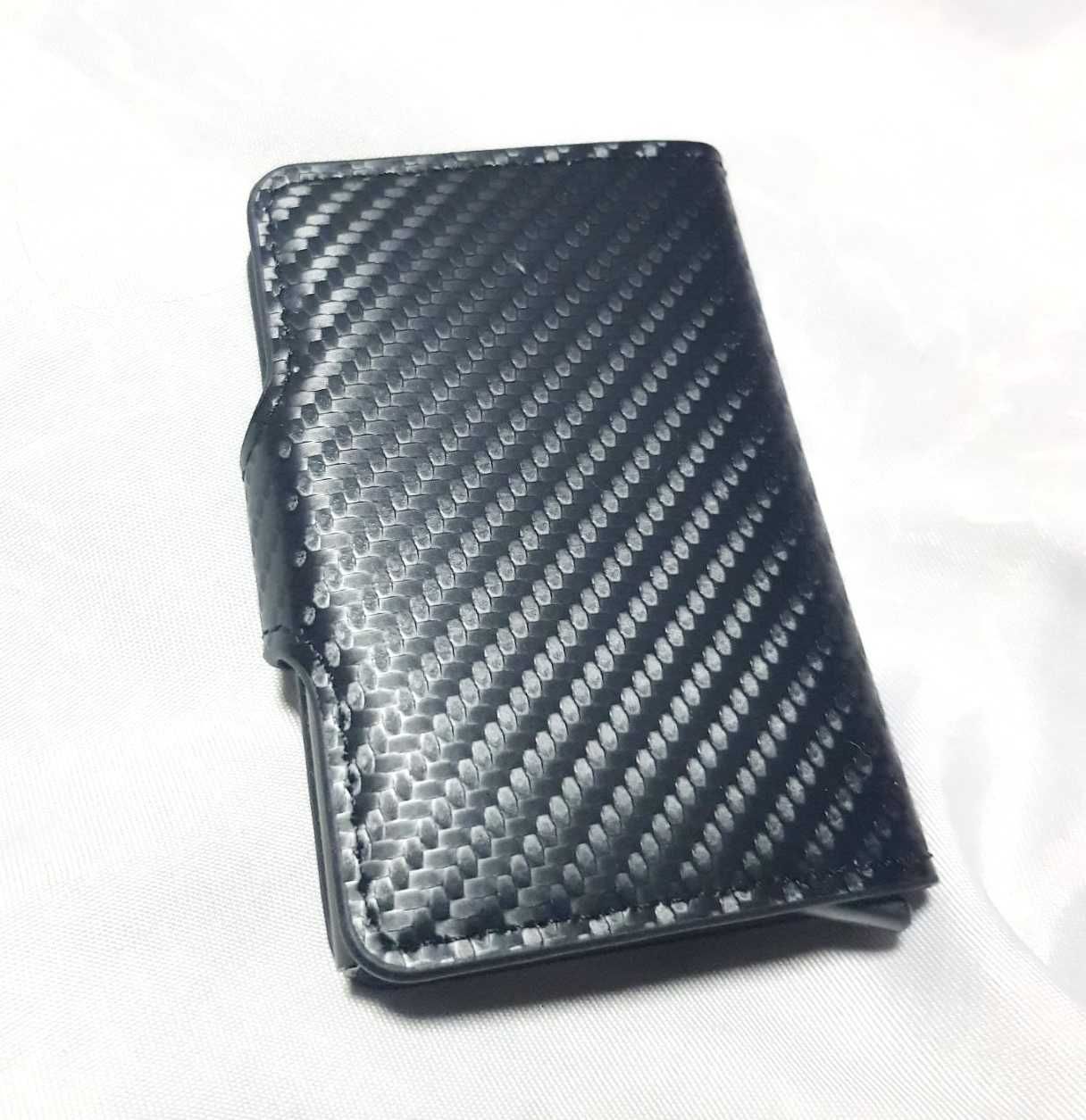 Алуминиев автоматичен картодържач, кожен органайзер , Rfid защита