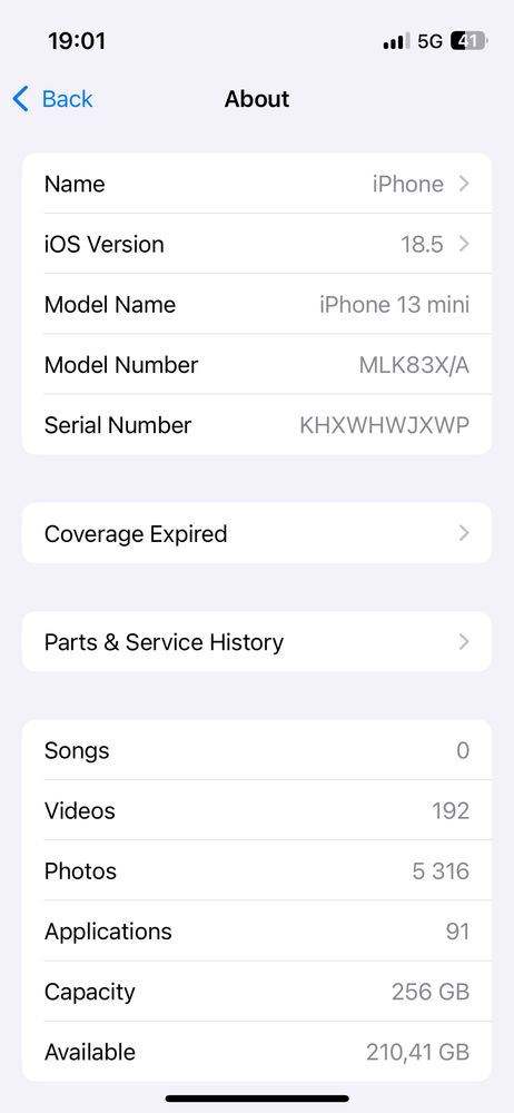 iPhone 13 mini, 256GB