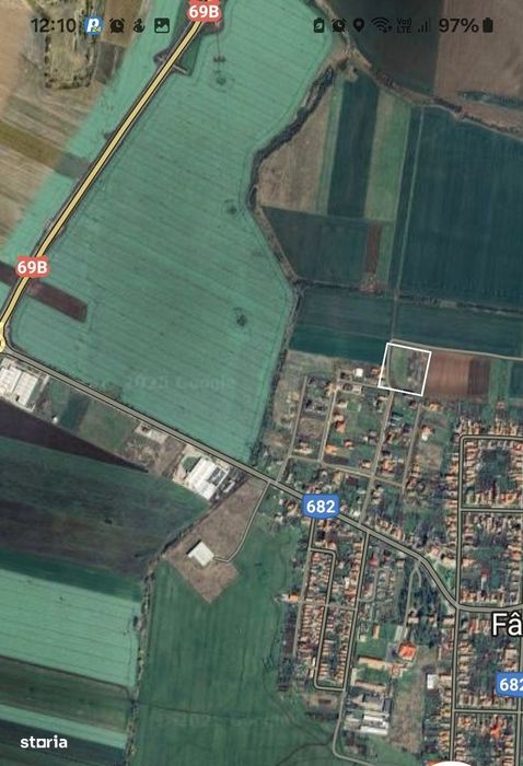 Teren intravilan 4970mp front stradal dublu 117mp×42  Fântânele